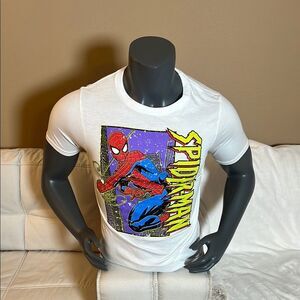 Marvel Men’s Spider-Man White & Red Short Sleeve T-Shirt Size Small
